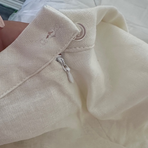 Avec Les Filles Creamy white linen blend Mini Skirt in size 12. Nwt - Picture 6 of 6